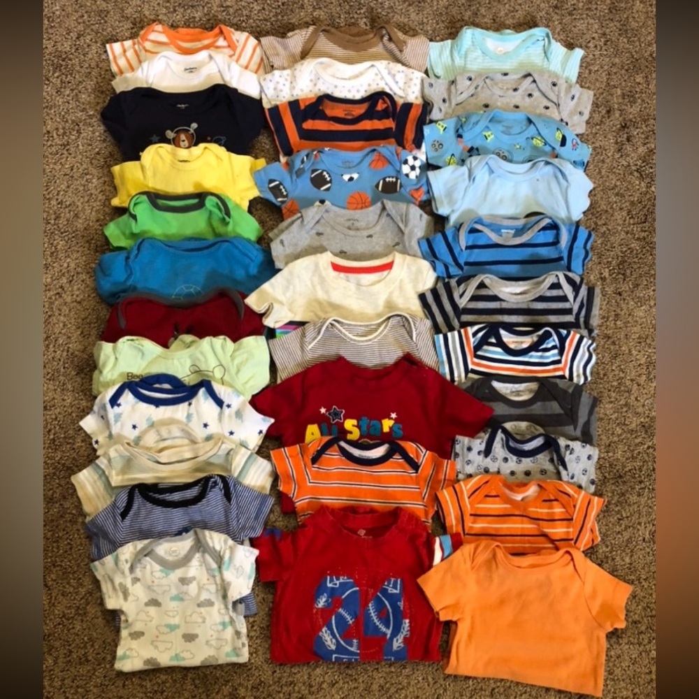 3-6m short sleeve onesies